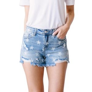 Judy Blue Star Power Cutoff Denim Shorts Size Medium